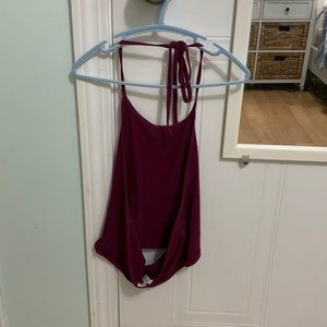 Purple halter top